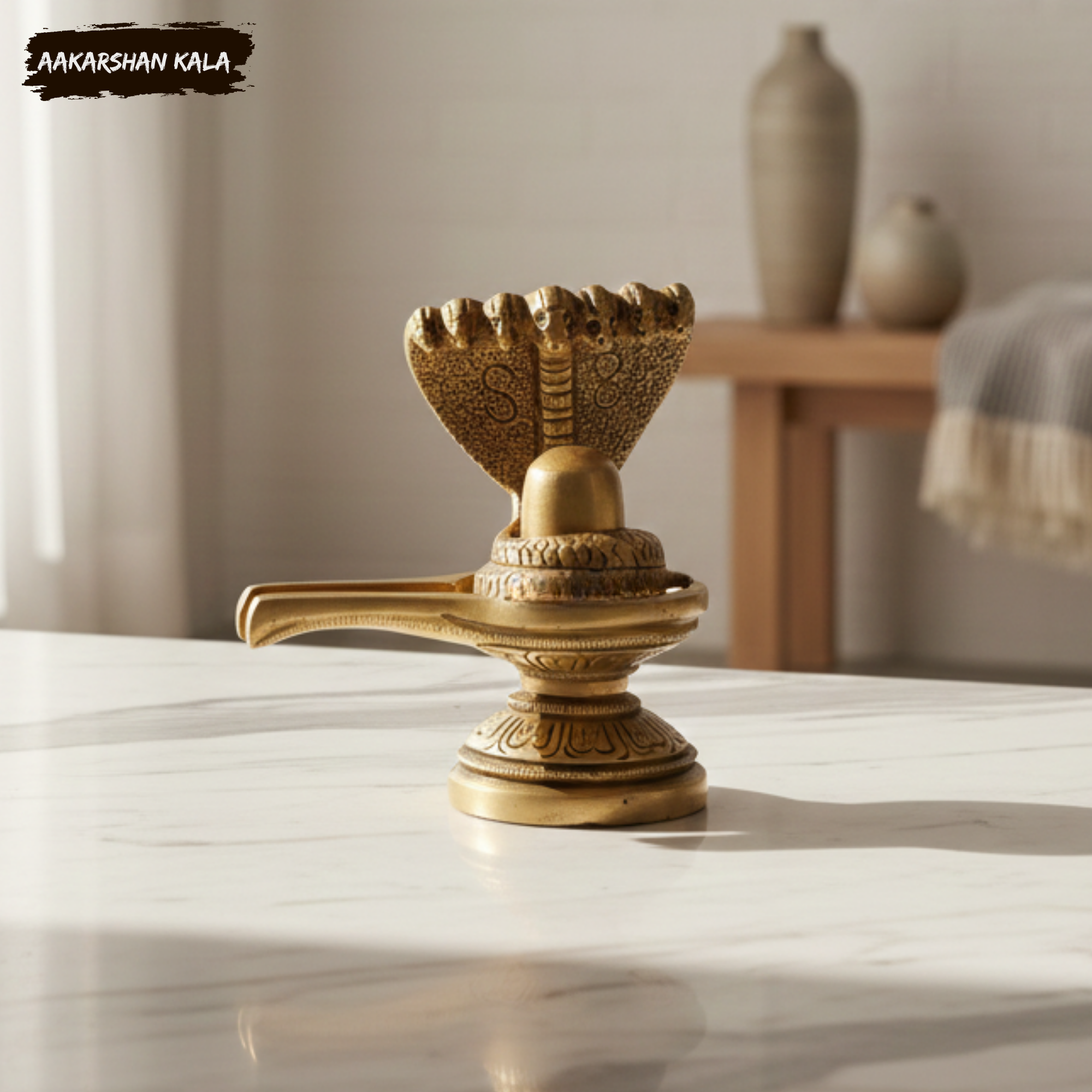 Handcrafted Brass Shiva Lingam | Hindu Pooja Idol, Temple Decor
