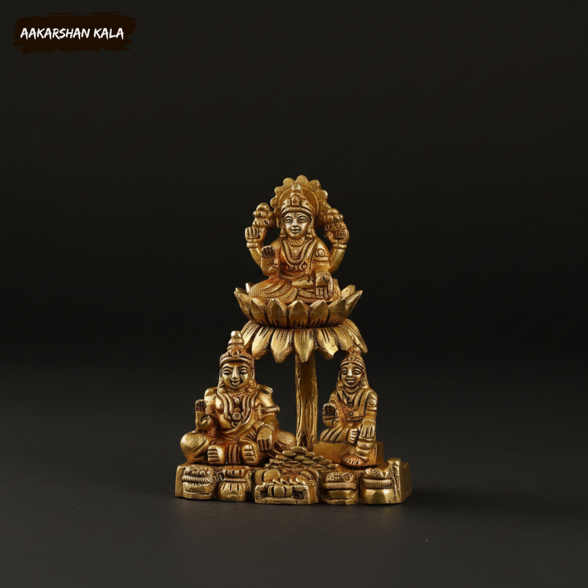 Brass Kuber Lakshmi Chitralekha Idol | 5 Inch Hindu Murti