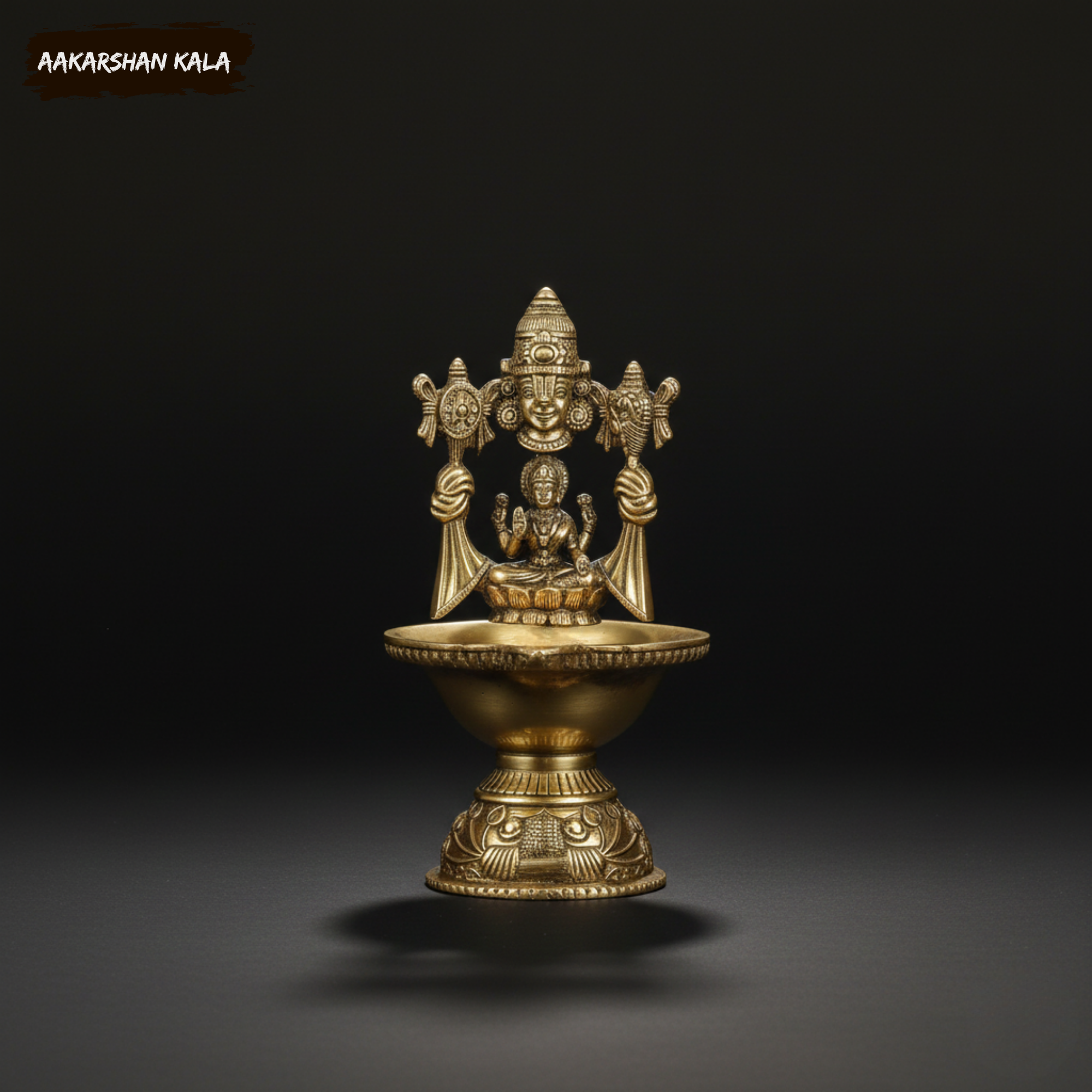 Brass Tirupati Balaji Lakshmi Diya | Hindu Oil Lamp, Pooja Decor