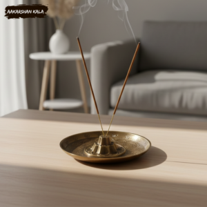 Brass Incense Holder | 5 Inch Agarbatti Stand, Pooja Decor