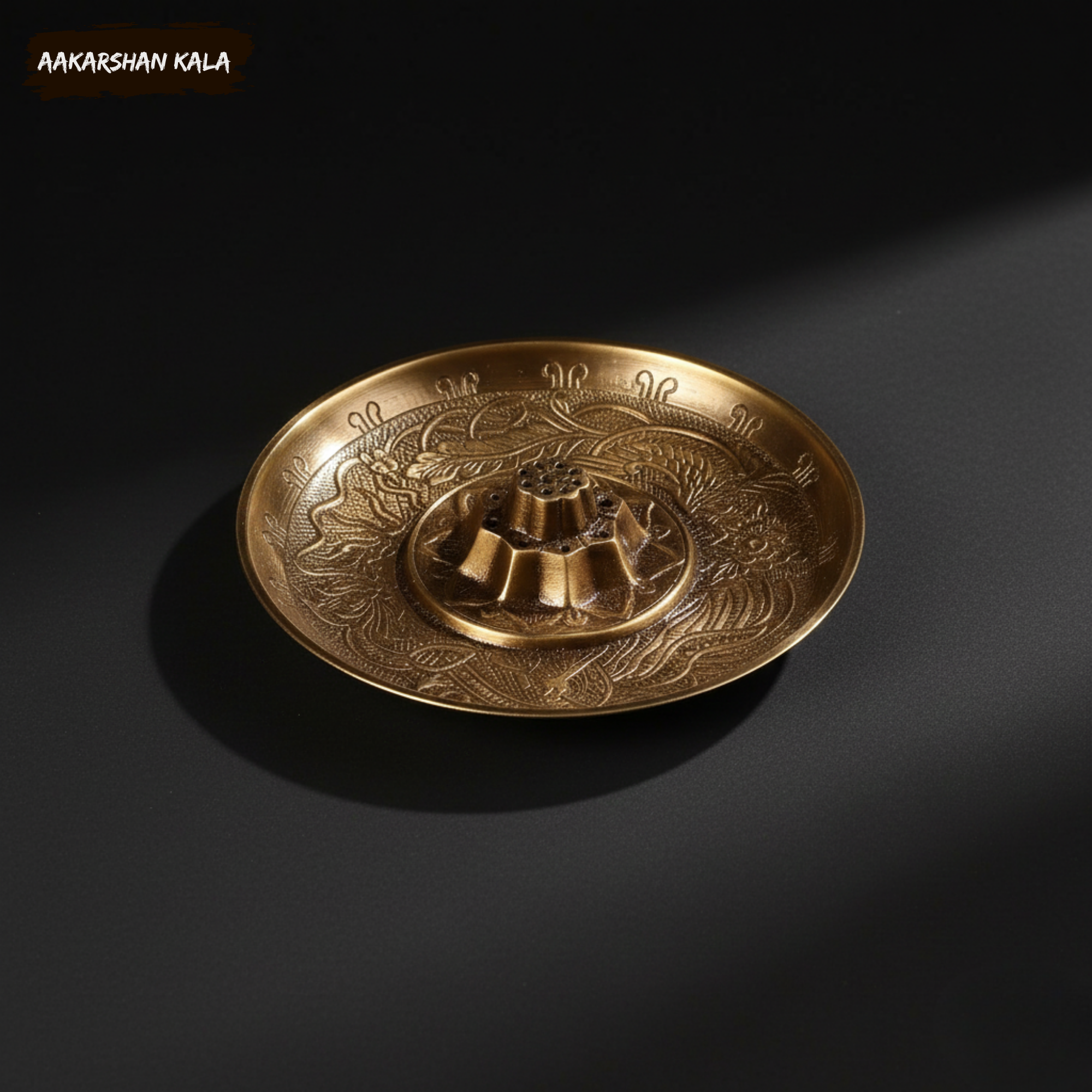 Brass Incense Holder | 5 Inch Agarbatti Stand, Pooja Decor